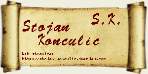 Stojan Konculić vizit kartica